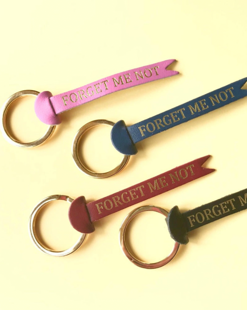Forget Me Not Key Tag - Pink