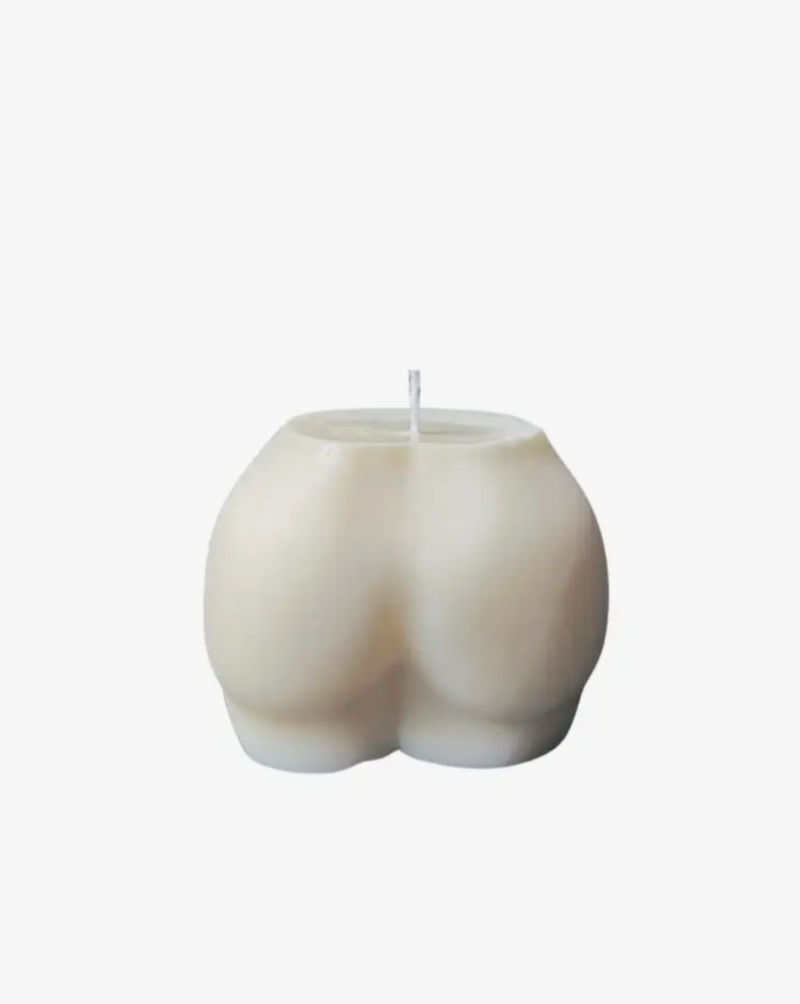 Body Candles, the Butt Candle! Dimensions: 5 x 7 cm Pink and Cream.  Not on Amazon Small Batch Eco Friendly Women Owned Handmade