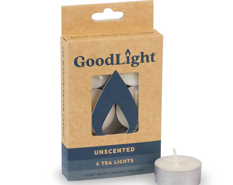 GoodLight Unscented Tea Light Candles: 6-Count Box