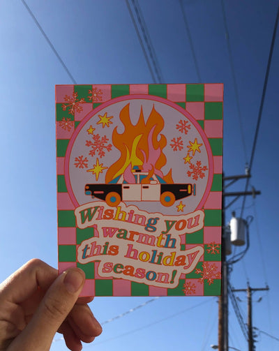 A2 card. Printed on 110lb paper. Blank inside.