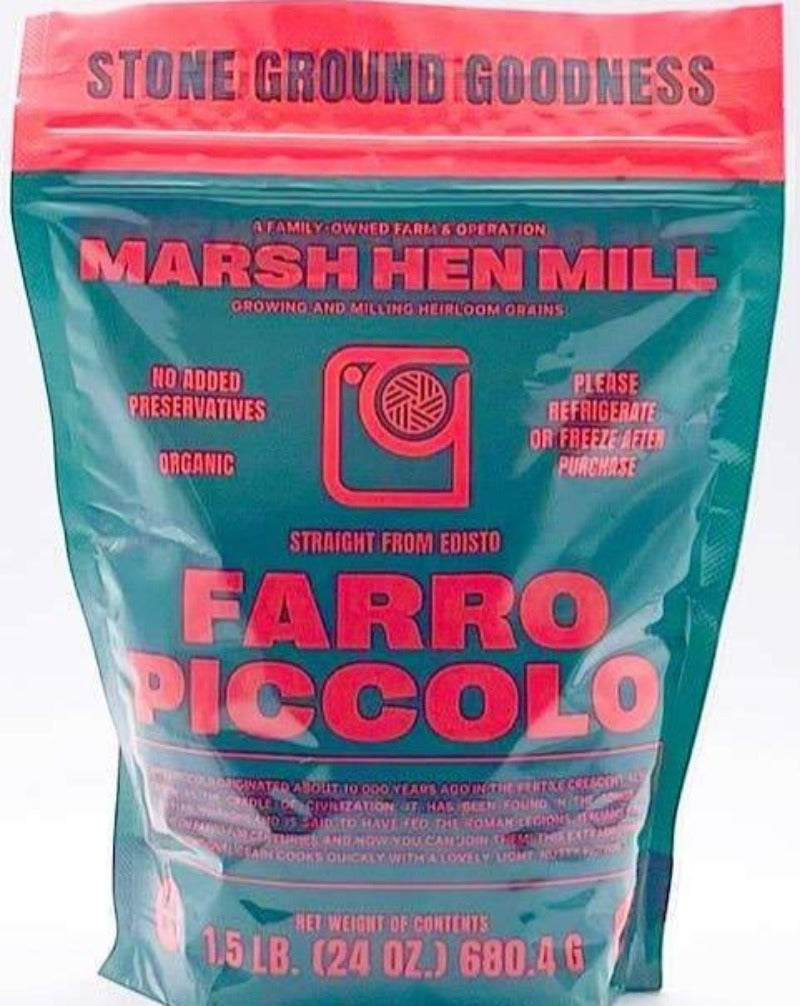 Heirloom Farro Piccolo. Women Owned. Organic. Handmade. Small Batch