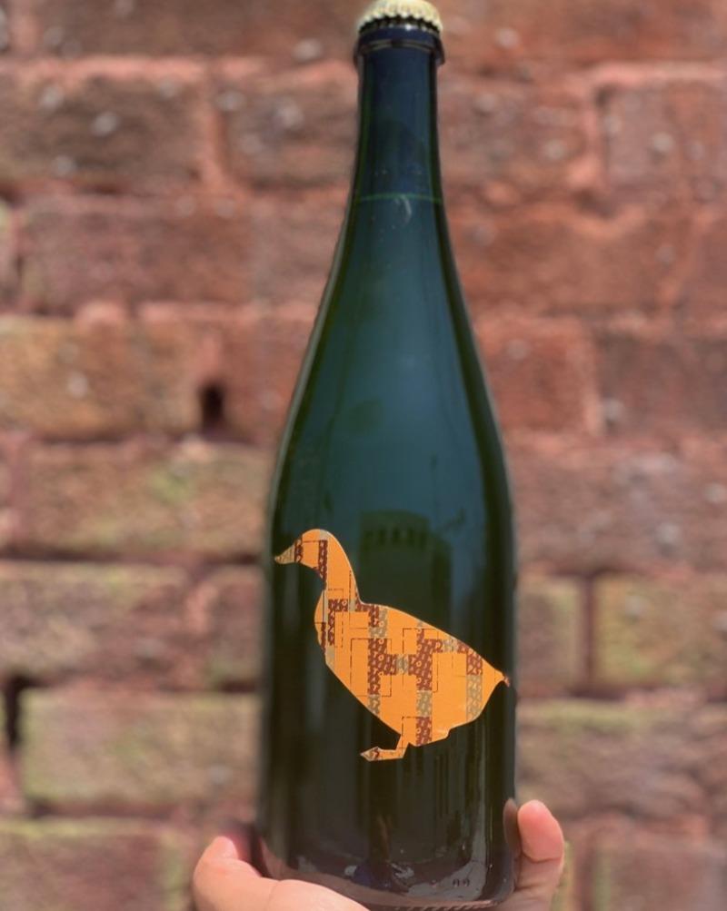 100% Fernâo Pires Portugal.  Woman winemaker - Maria Pato. All natural. Fruity ELEGANZA! This wine has bananas B-A-N-A-N-A-S. Citrus + toast. Apricot soda. Liquor de tirage from their 1997 vintage. Peaches + bubbles.