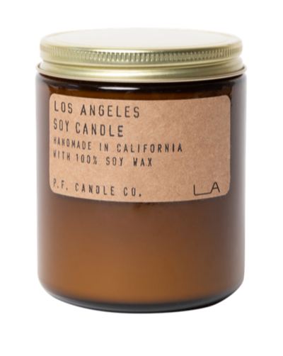 A portion of all Los Angeles sales will benefit the Downtown Women's Center. Made with 100% domestically grown soy wax, fine fragrance oils, and cotton-core wicks. The fragrances we use are paraben-free, phthalate-free, and never (ever) tested on animals. Overgrown bougainvillea, canyon hiking, epic sunsets, city lights. Notes of redwood, lime, jasmine, and yarrow. Size: 7.2 oz . Local woman owned.