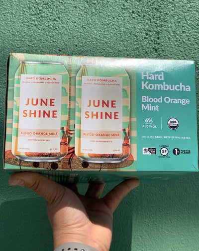 June Shine "Blood Orange Mint" Hard Kombucha 6 pack