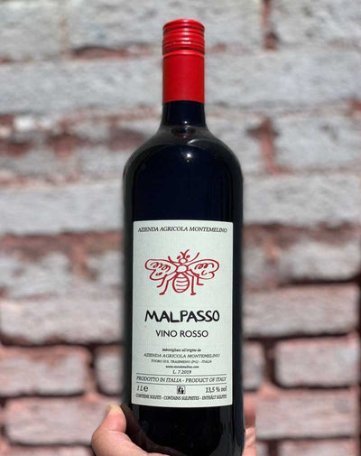 Sangiovese, Cillegiolo Umbria, Italy.  Women winemakers - Margret + Sabina Cantarelli. All natural. Smooth criminal. Feel the earth move under your tongue. Cherry leather. Murky + juicy. Warm currants. Juniper. 1 liter (bottle + a half).