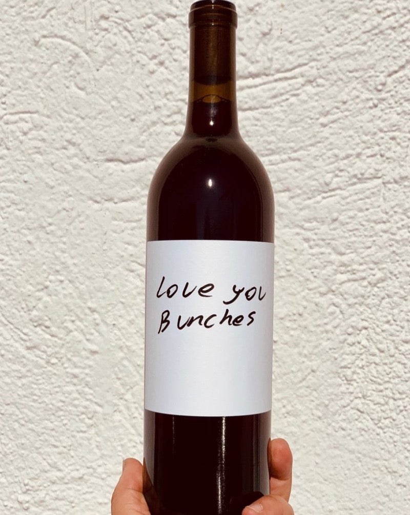 100% Carbonic Sangiovese Santa Barbara, California.  Woman Vintner - Maria Soloranzo, Jessica Stolpman. All natural. Like an all night gay dance party for your mouth. Chill it! Chill it real good! Like a slutty Strawberry Shortcake with a spice 'tude! Xoxo love you!