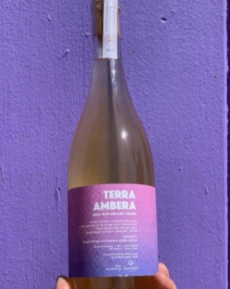 100% Muscat Alexandria Lemnos, Greece.  Woman winemakers - Maria + Despina. All natural. Mother + daughter. Orange wine. Volcanic soil. Oxidative notes. Thick minerals. Green apple. Funky fresh. Pineapple skins.